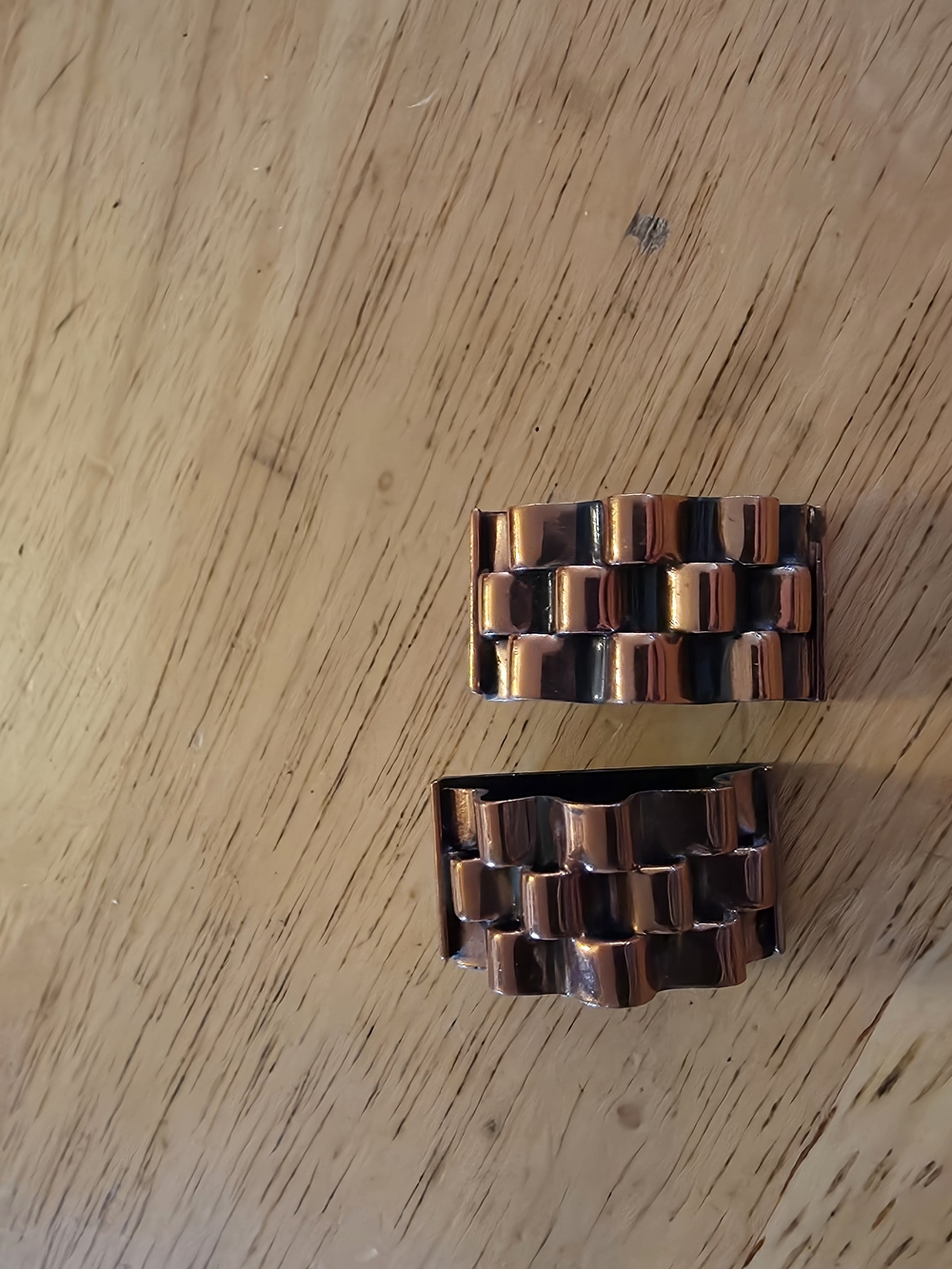 Vintage 1950 Renoir Sign Copper Clip On Earrings